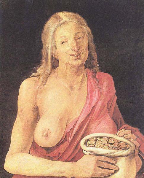 Albrecht Durer Alte mit Geldbeutel